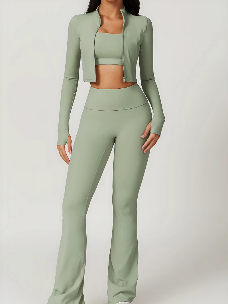 Mona - High-Waisted Flared Active Set