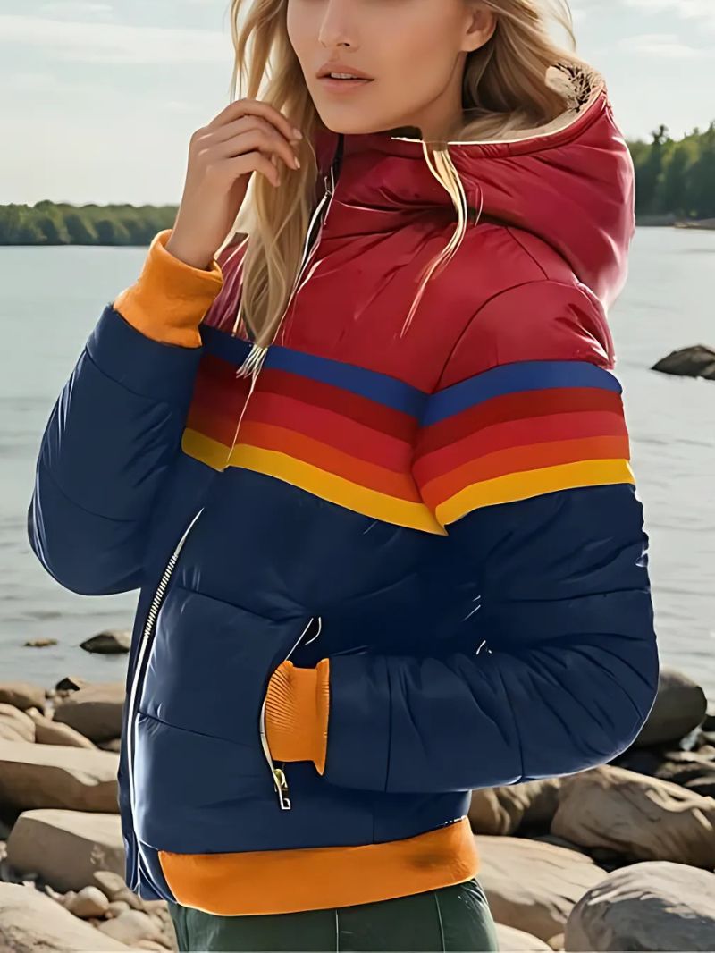 RetroStripe Winter Jacket – Vibrant Warmth for Every Season