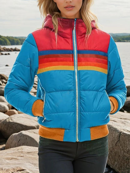 RetroStripe Winter Jacket – Vibrant Warmth for Every Season