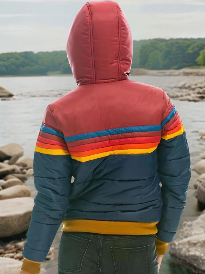 RetroStripe Winter Jacket – Vibrant Warmth for Every Season