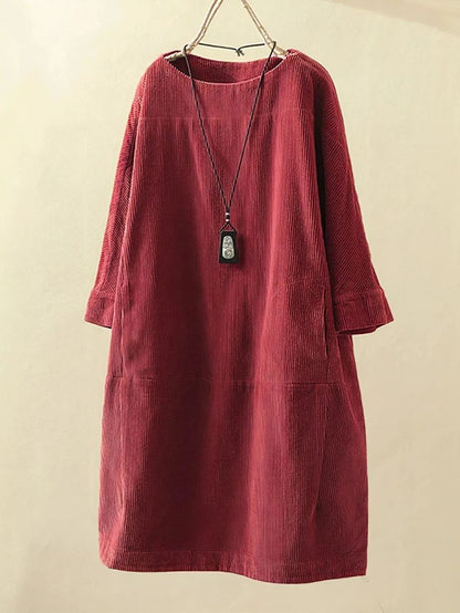 Nancy - Elegant and comfortable corduroy dress