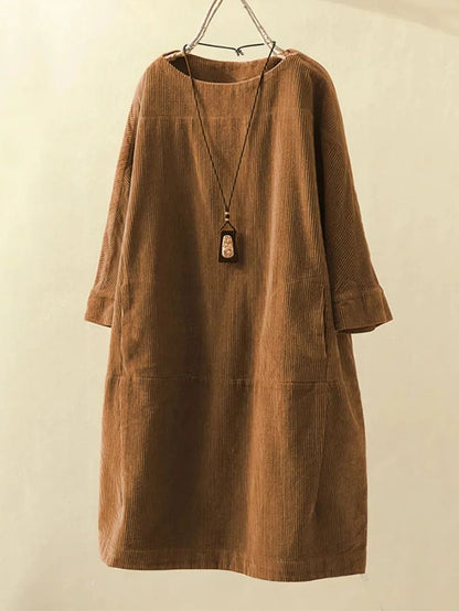 Nancy - Elegant and comfortable corduroy dress